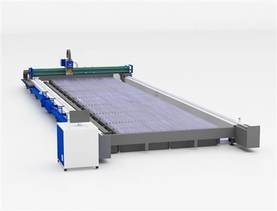 Jordskinnemodell Storformat fiberlaserskjæremaskin for metallplater